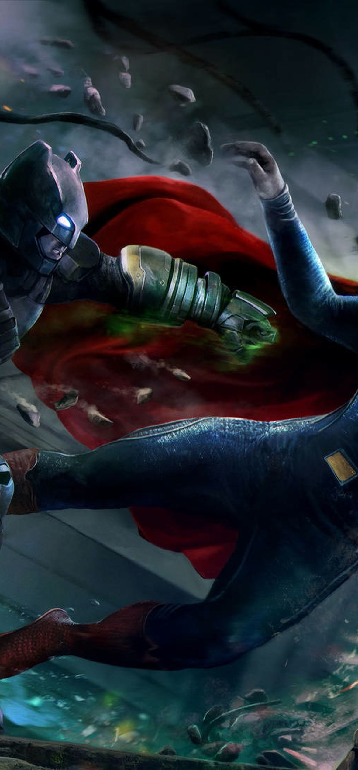Batman V Superman Dawn Of Justice Fanart Fighting Wallpaper