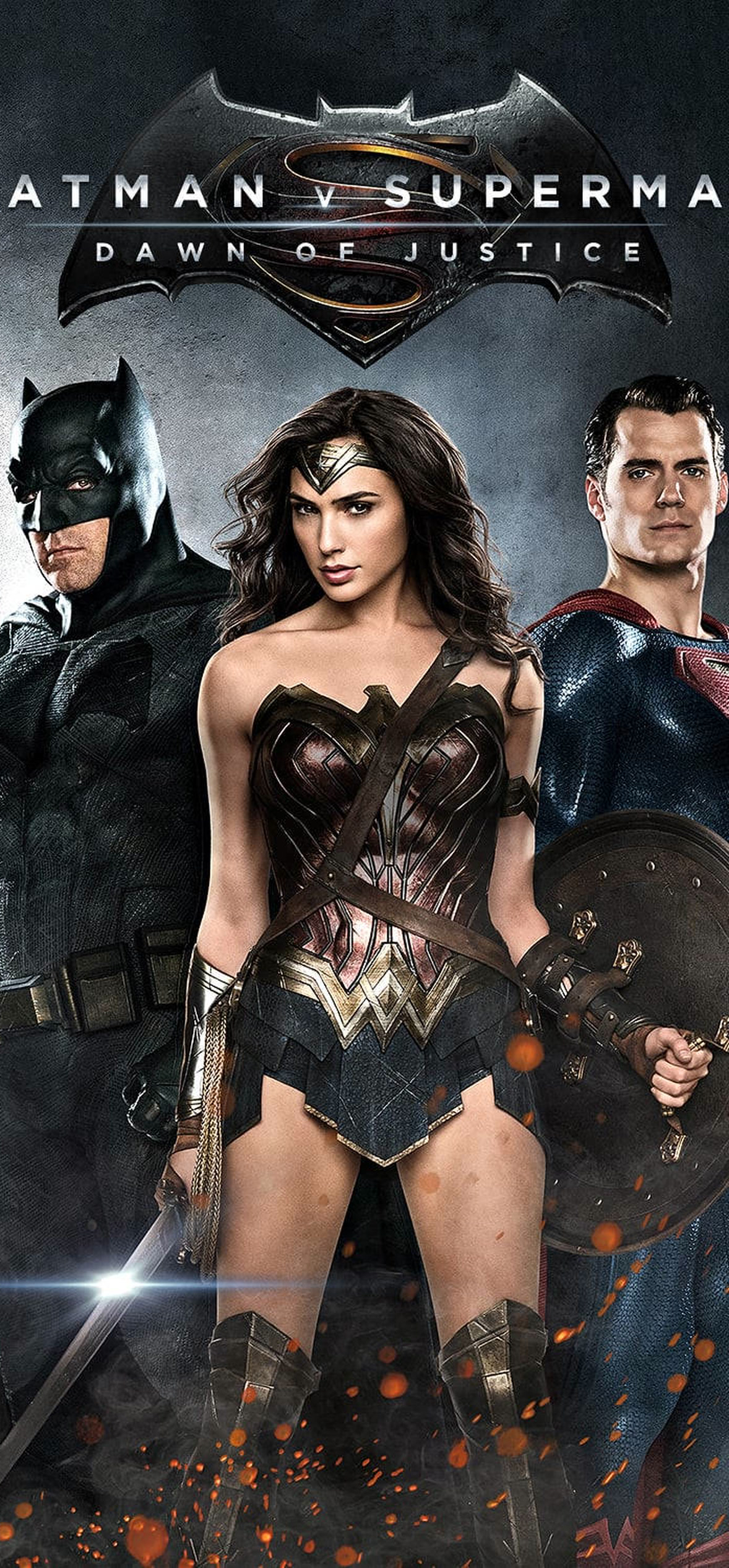 Batman V Superman Dawn Of Justice Poster With Wonder Woma... Wallpaper