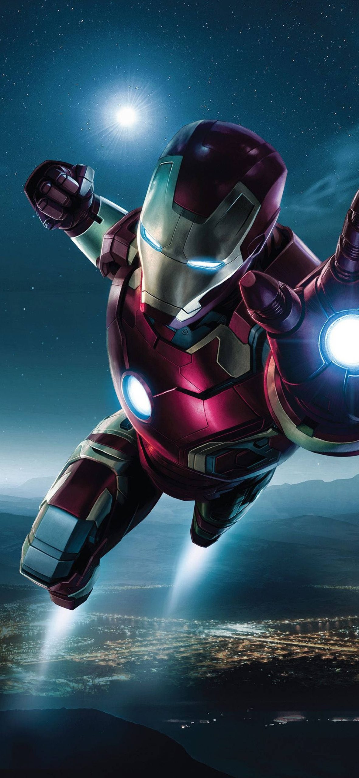 Iron Man Full HD Flying – Ultra HD iPhone 18 Superhero Wallpapers