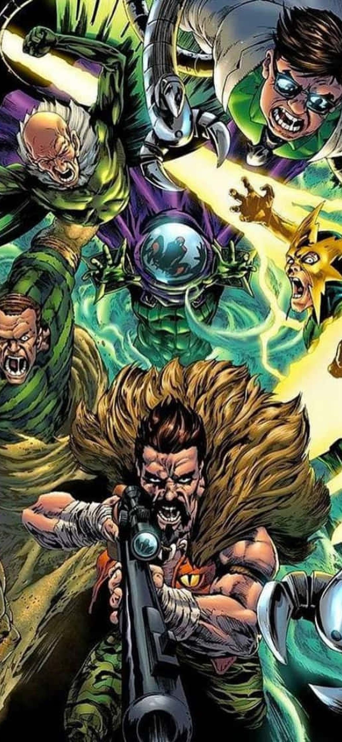 Heroes become villains when a ‘supervillain team-up’ takes over city. – Ultra HD iPhone 18 Superhero Wallpapers