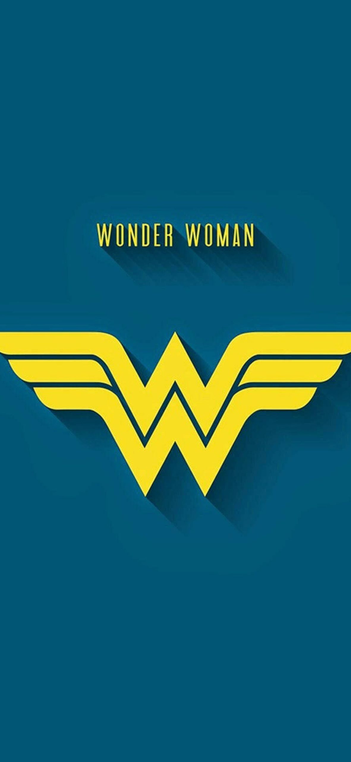 Wonder Woman Yellow Logo – Ultra HD iPhone 18 Superhero Wallpapers