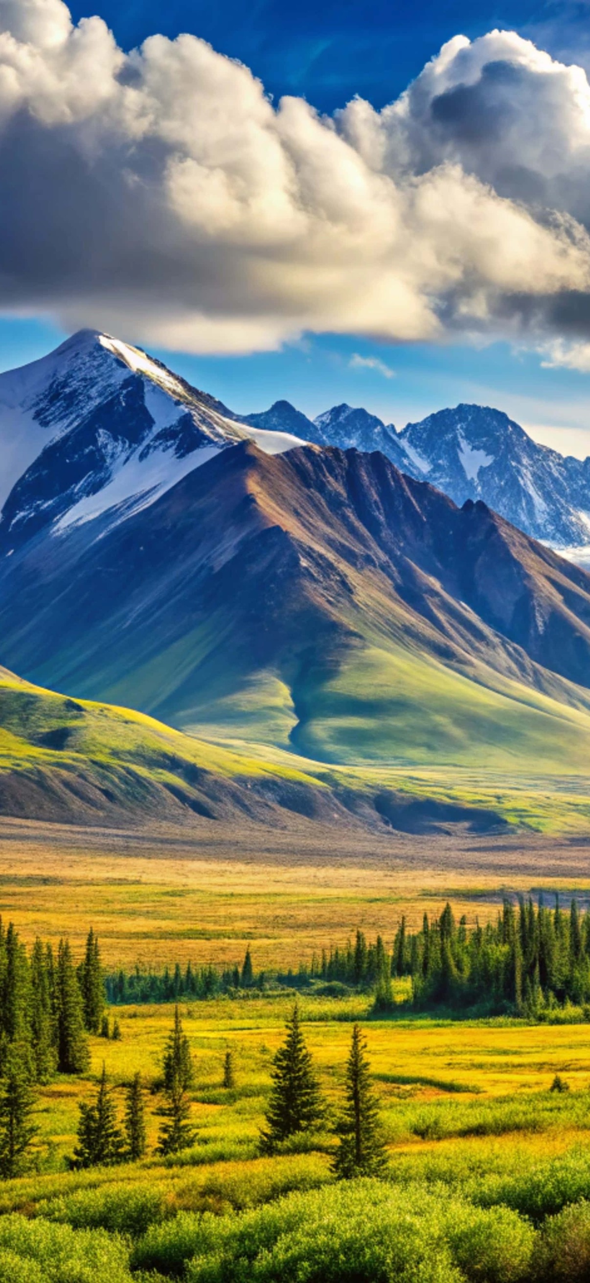Mountain meadow on a sunny day – Ultra HD iPhone 18 Landscape Wallpapers
