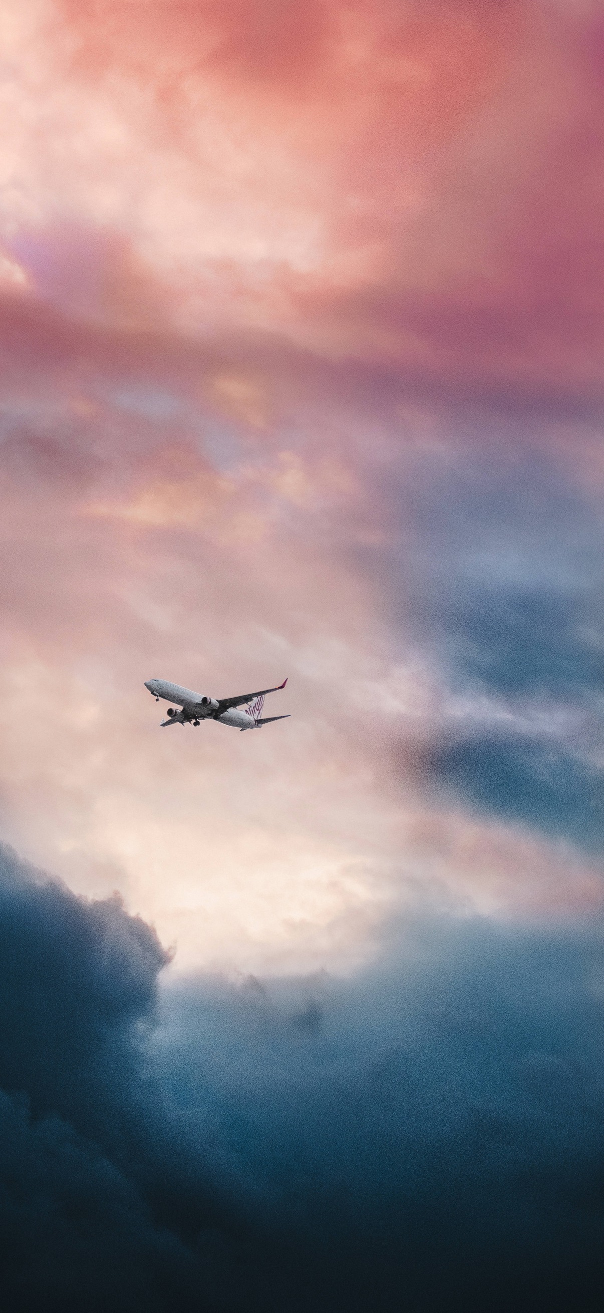 Overhead View of an Airplane in Flight – Ultra HD iPhone 18 Landscape Wallpapers