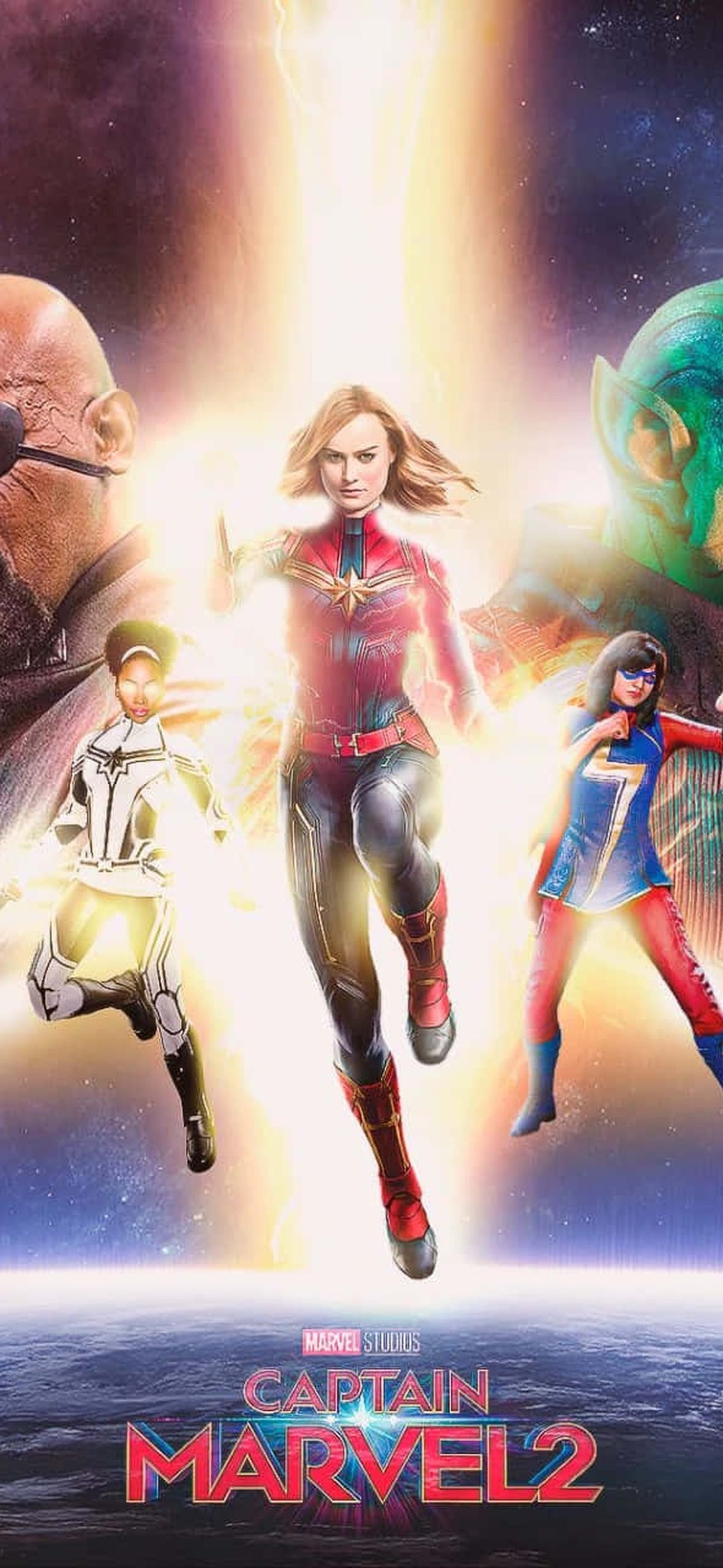Empowering Women Across Universes: Captain Marvel 2 – Ultra HD iPhone 18 Superhero Wallpapers