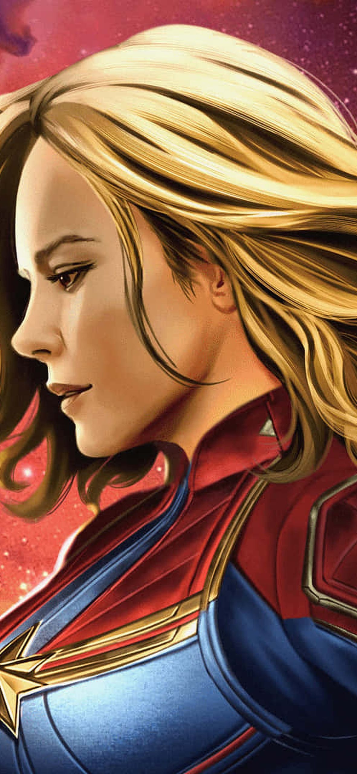 Be courageous and daring – Captain Marvel HD” – Ultra HD iPhone 18 Superhero Wallpapers