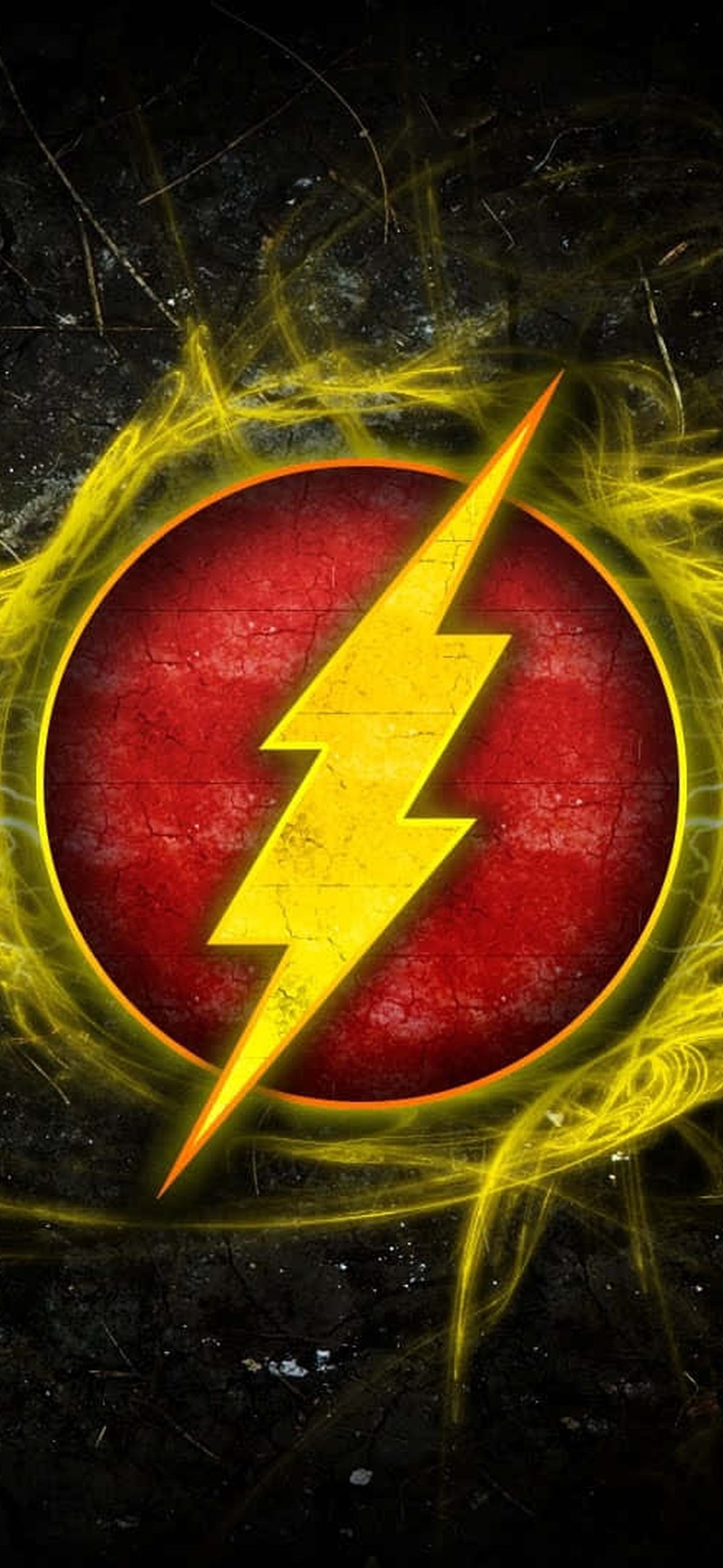 Cool Flash Yellow Lightning Logo – Ultra HD iPhone 18 Superhero Wallpapers