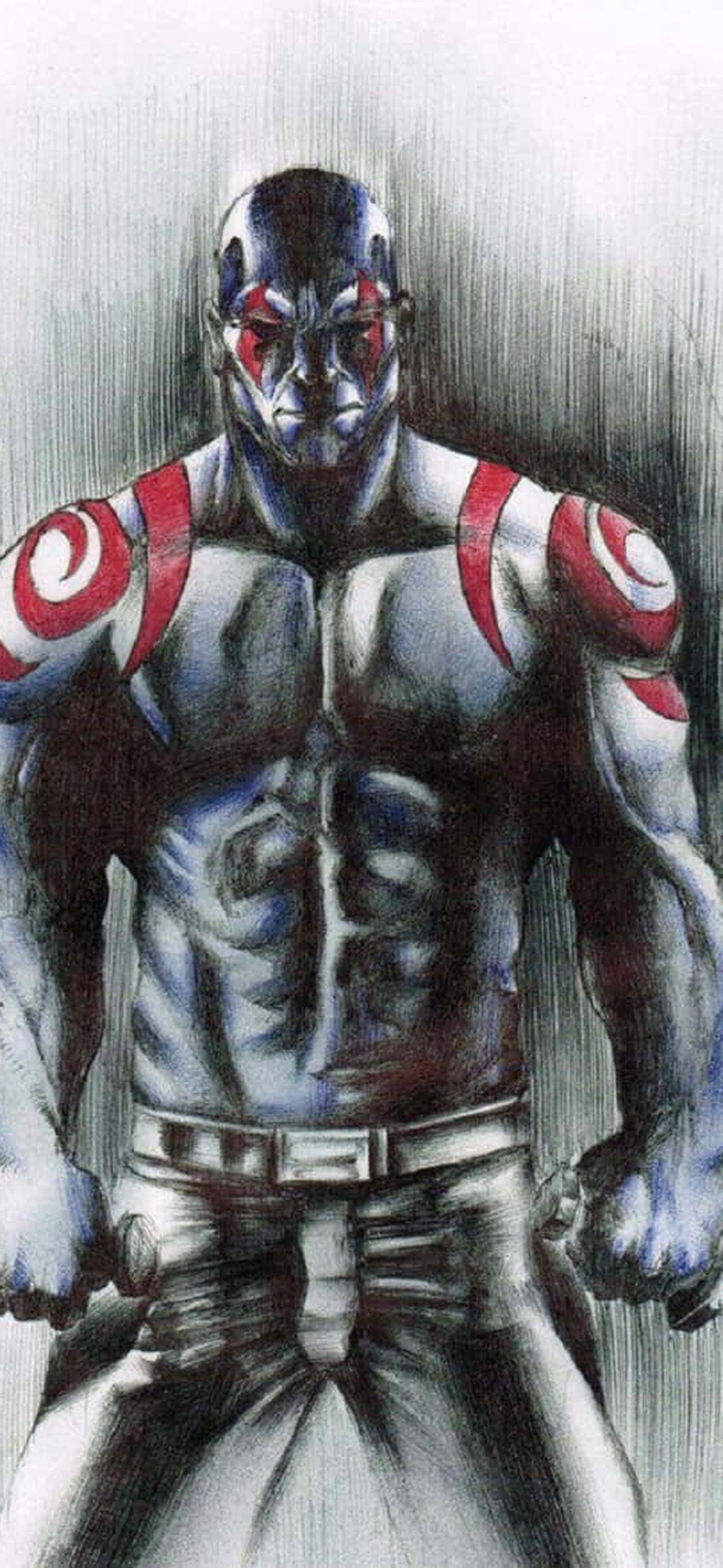 Drax the Destroyer battles evil in the Marvel Universe. – Ultra HD iPhone 18 Superhero Wallpapers