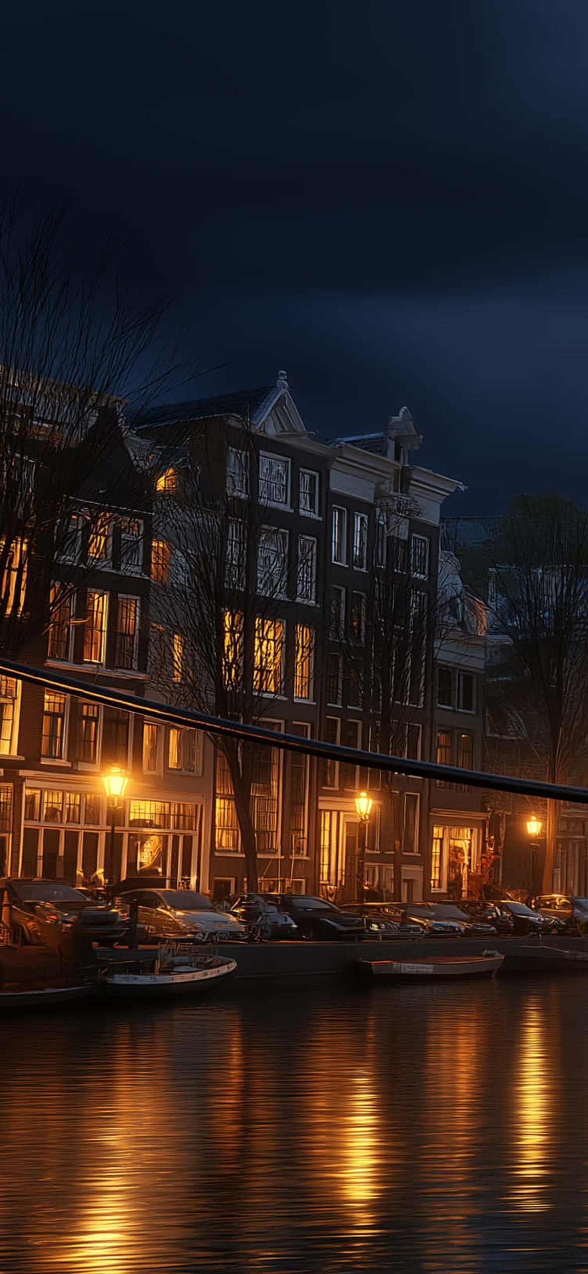 Elephant On Tightrope Over Amsterdam Canal At Dusk – Ultra HD iPhone 18 Landscape Wallpapers