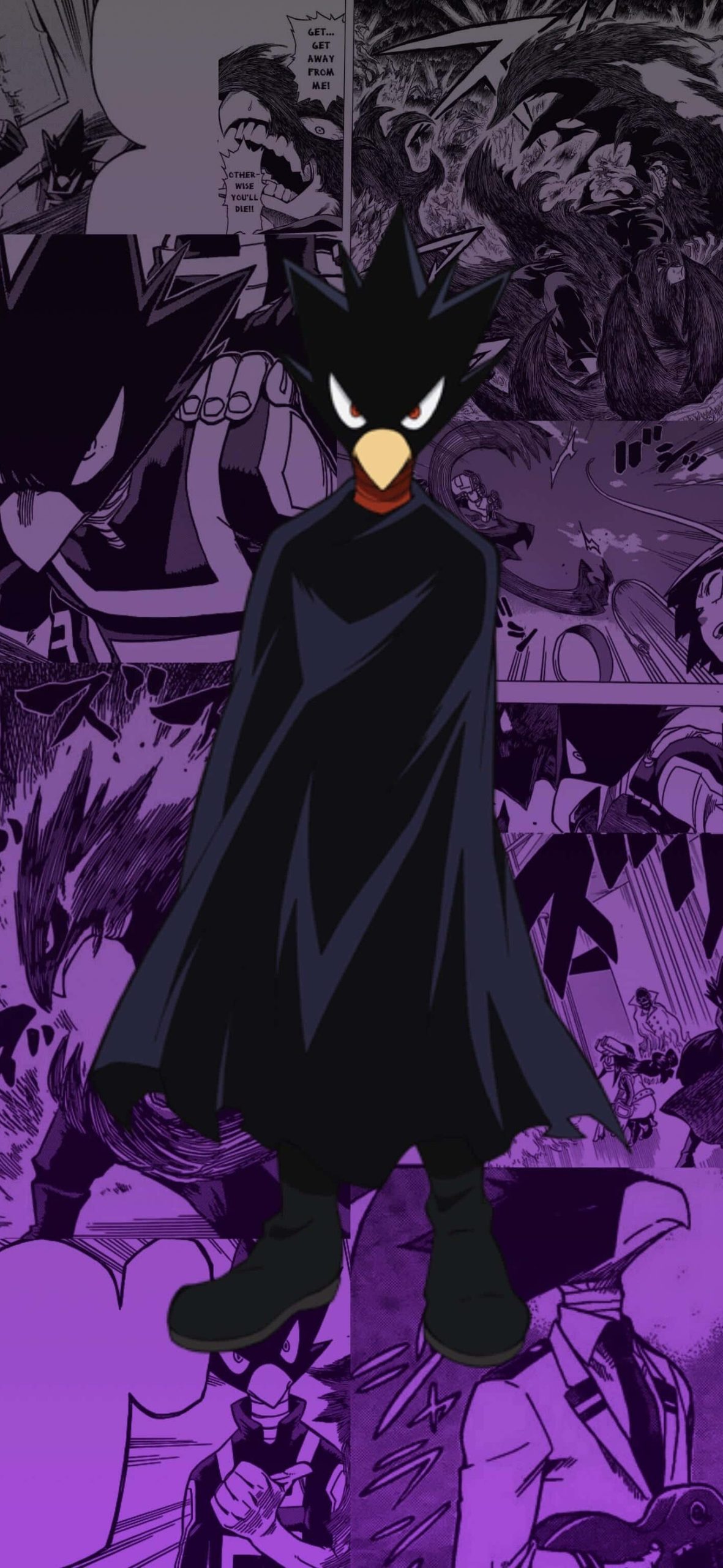 Face of the Night: Fumikage Tokoyami – Ultra HD iPhone 18 Superhero Wallpapers