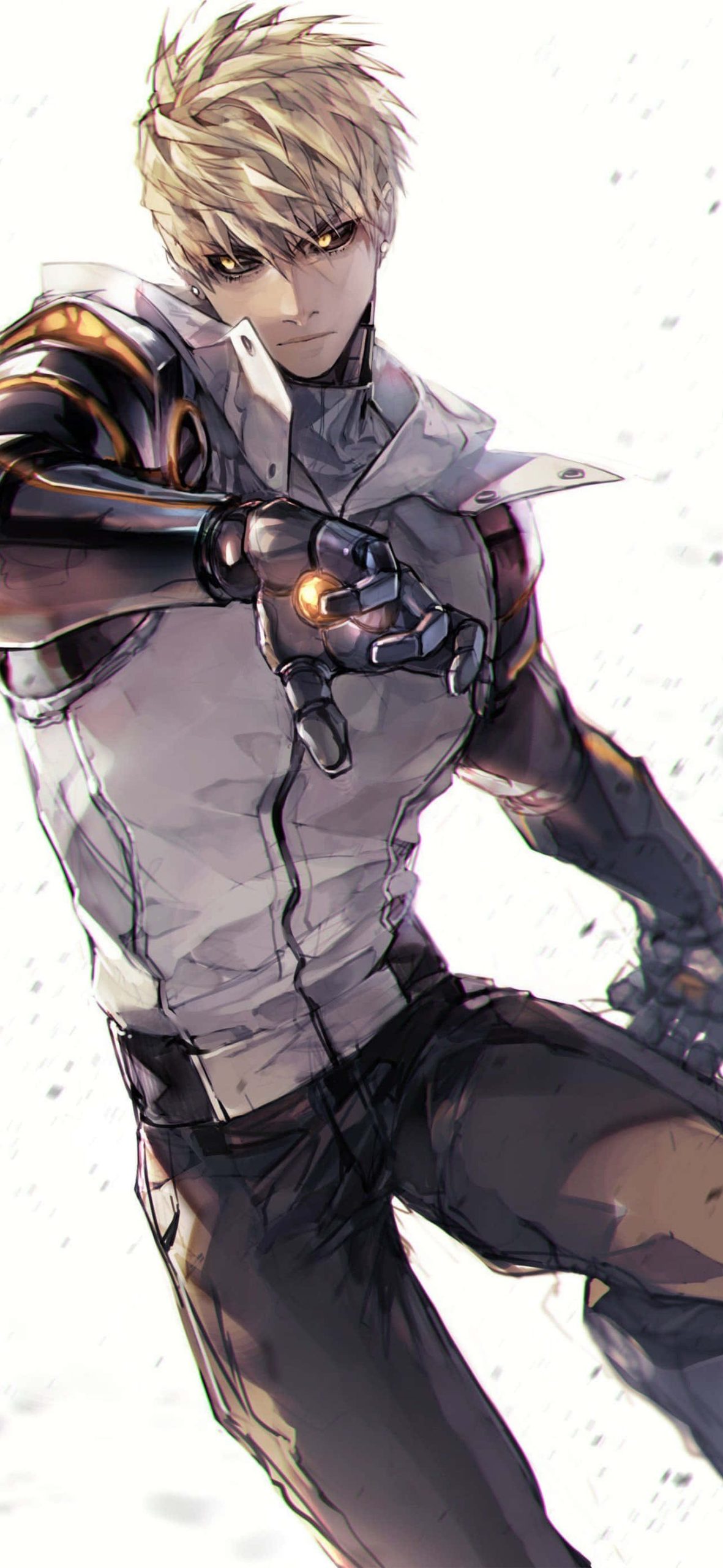 Genos – The Powerful Cyborg Hero – Ultra HD iPhone 18 Superhero Wallpapers