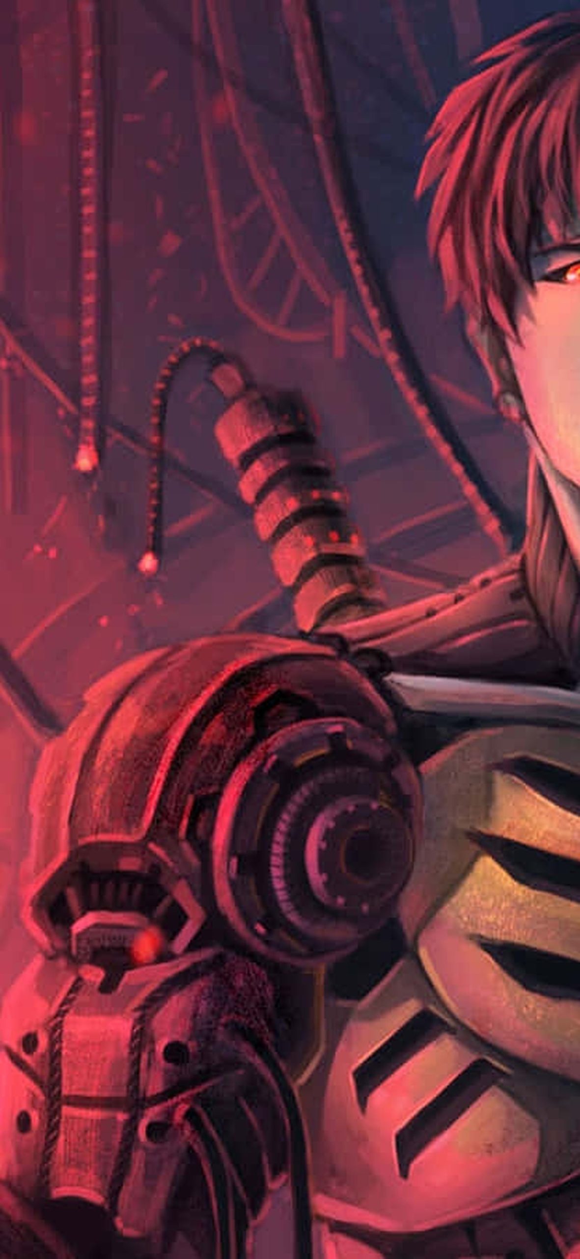 Genos, the powerful cyborg warrior – Ultra HD iPhone 18 Superhero Wallpapers