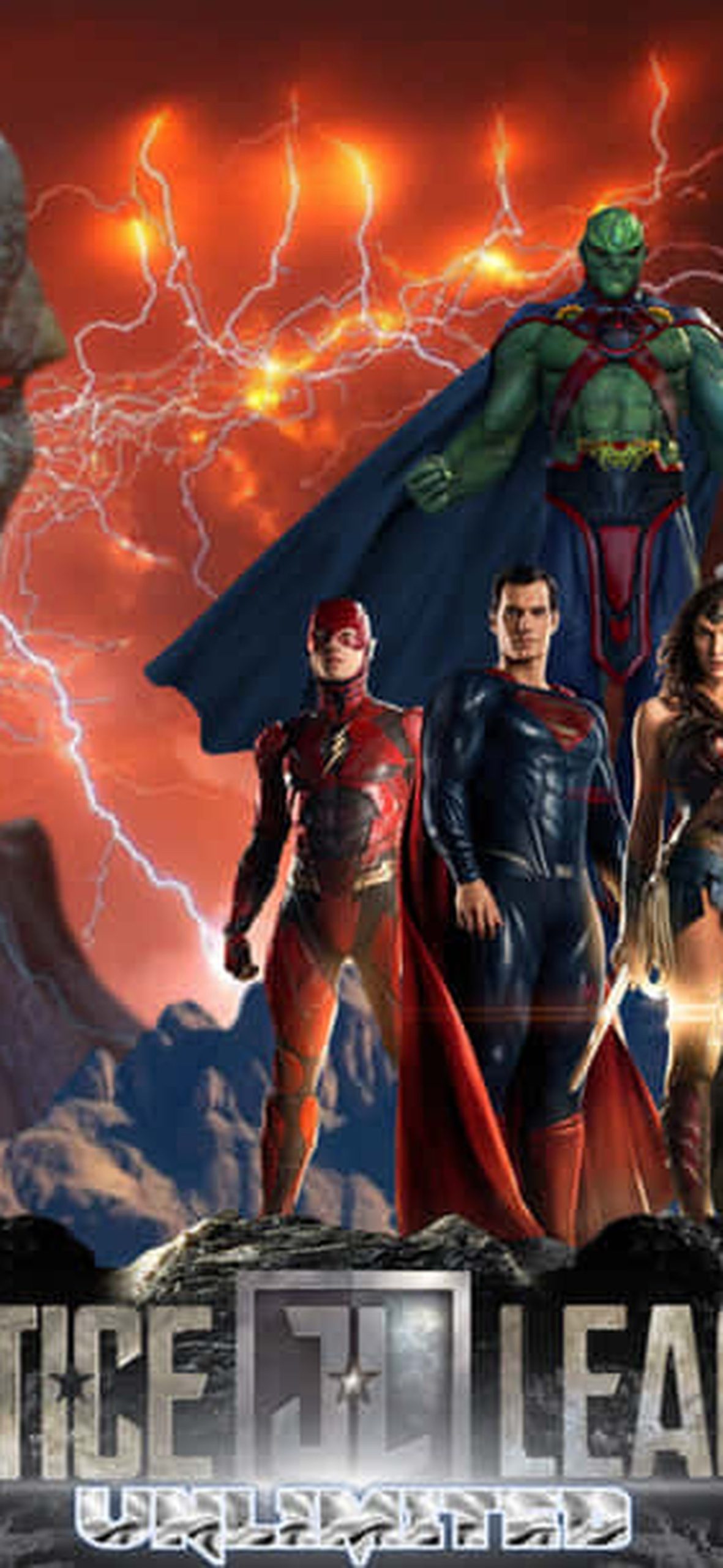 The Justice League Unlimited team assembles for action – Ultra HD iPhone 18 Superhero Wallpapers