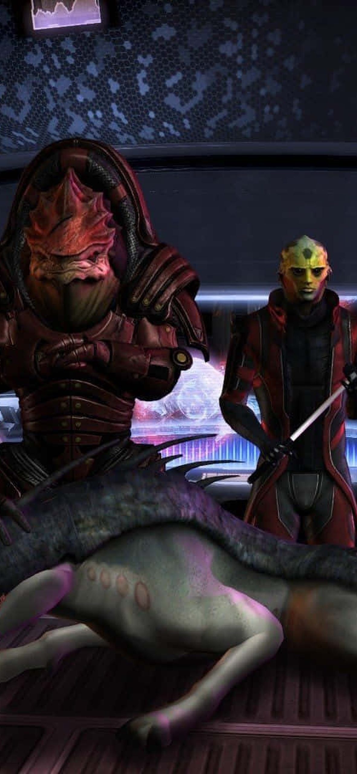 Caption: Intimidating Grunt – Mass Effect Warrior – Ultra HD iPhone 18 Superhero Wallpapers