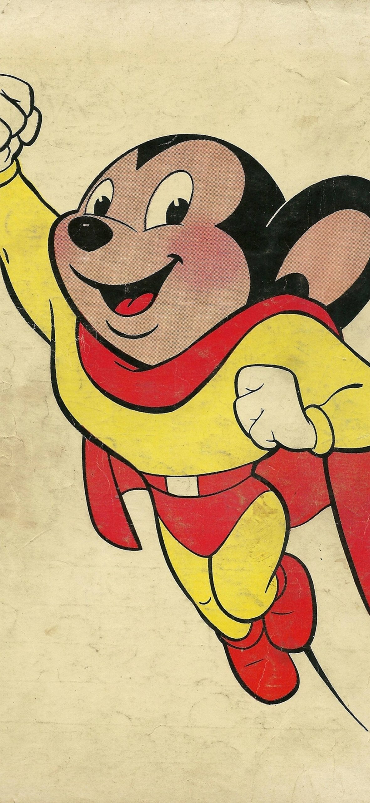 Vintage Superhero – Mighty Mouse in full vigor – Ultra HD iPhone 18 Superhero Wallpapers
