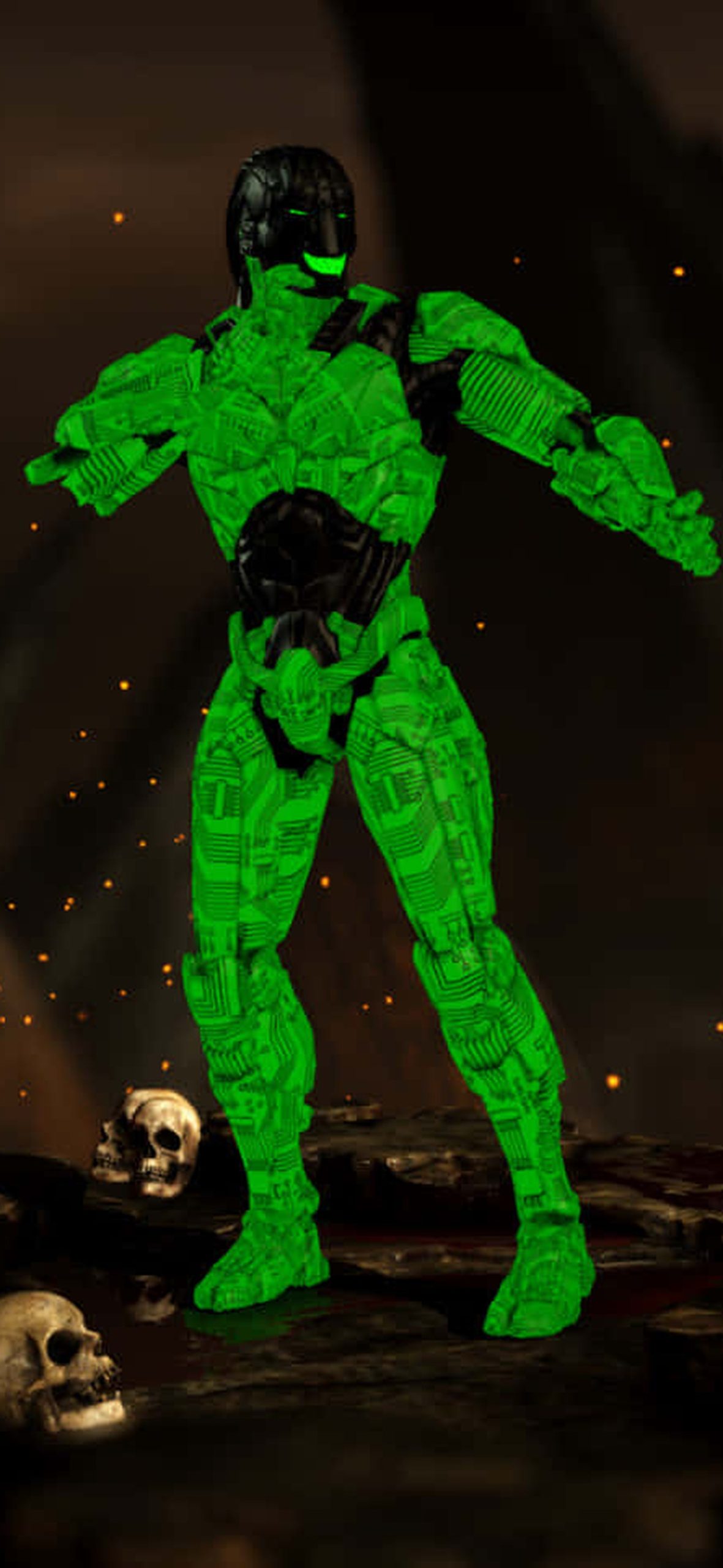 Triborg, the Ultimate Cyber Warrior in Mortal Kombat – Ultra HD iPhone 18 Superhero Wallpapers