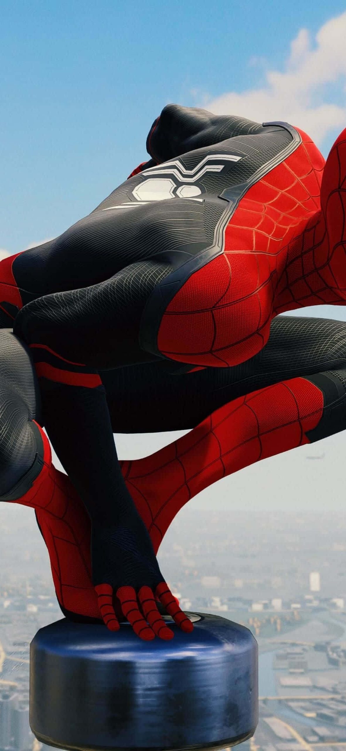 Spider Man Ps4 4K Spider Pose City Tower – Ultra HD iPhone 18 Superhero Wallpapers