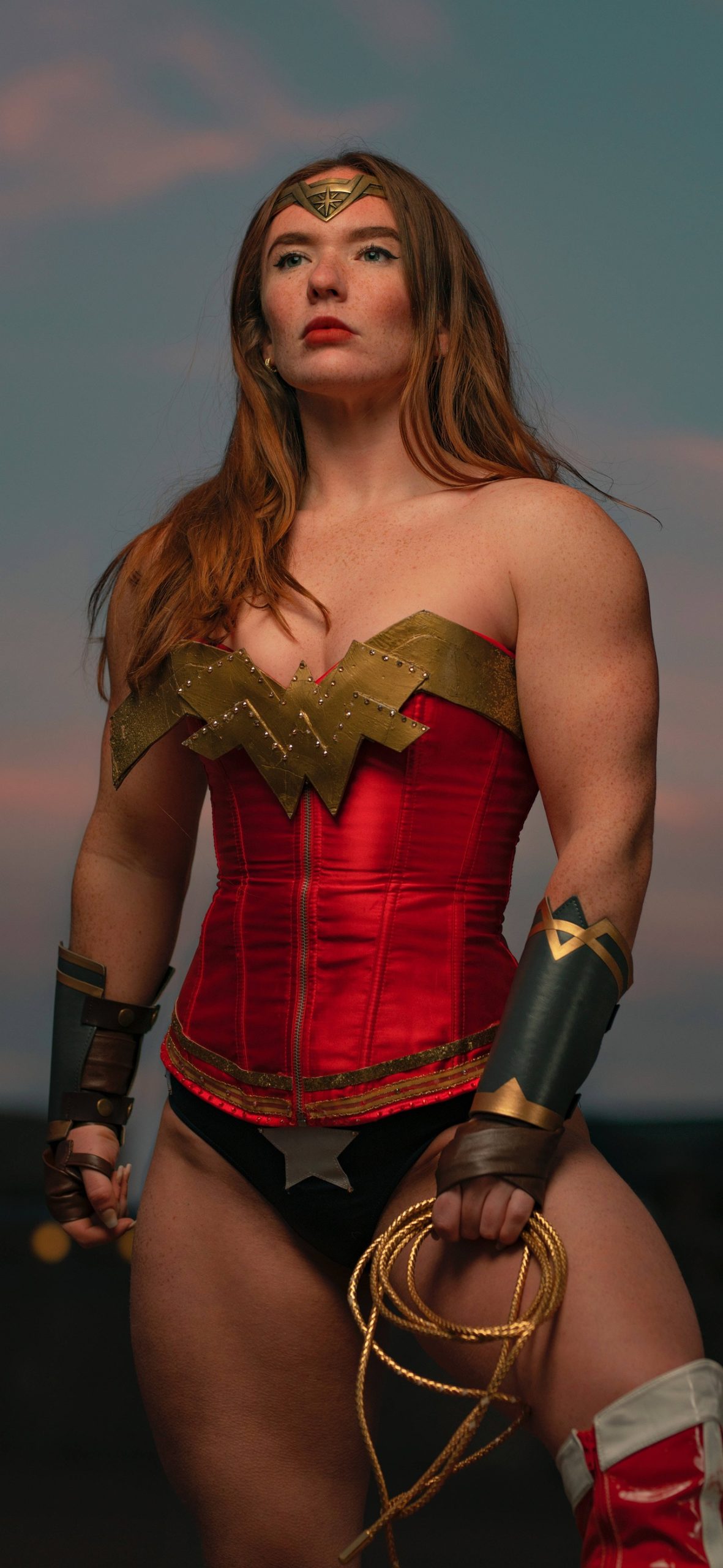 Superhero Supreme soaring high in the city skyline – Ultra HD iPhone 18 Superhero Wallpapers