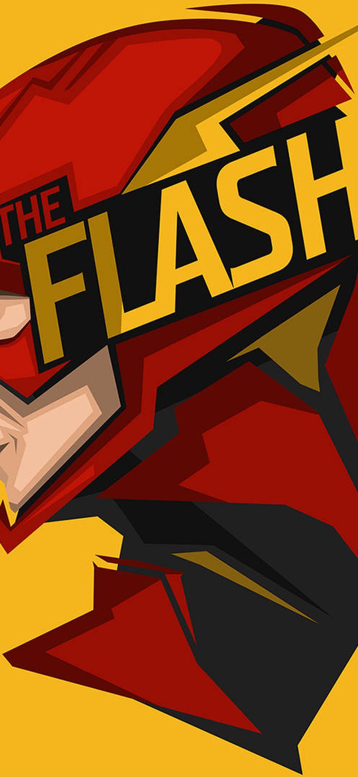 Barry Allen, Dressed in Yellow and Red Outfit, is the Superhero of The Flash – Ultra HD iPhone 18 Superhero Wallpapers