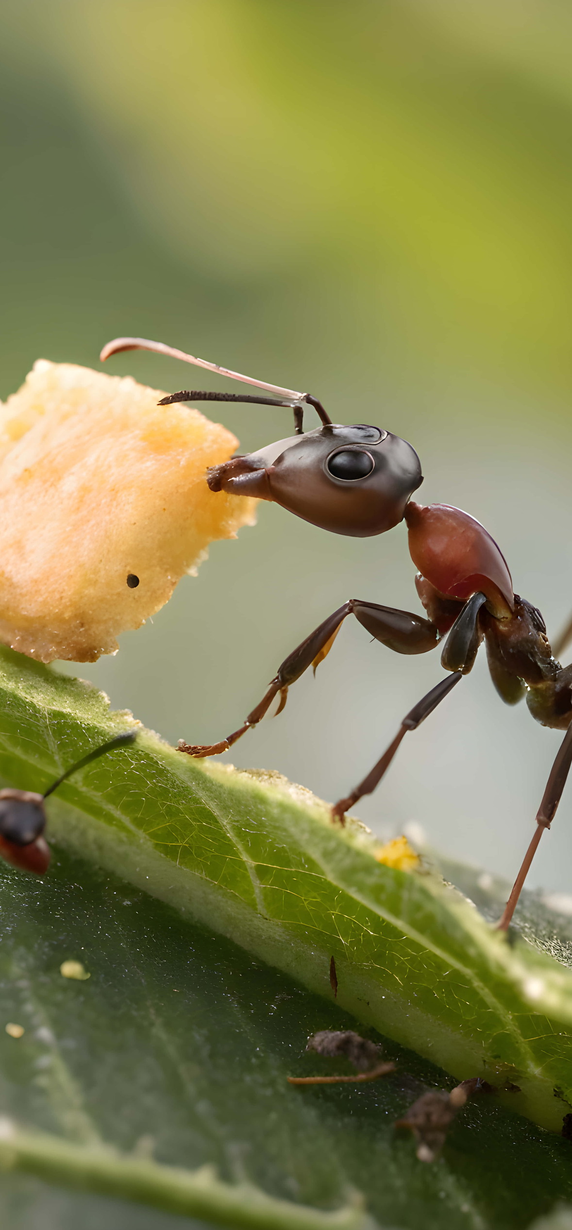 An Ant And Leaf – Ultra HD iPhone 18 Nature Wallpapers