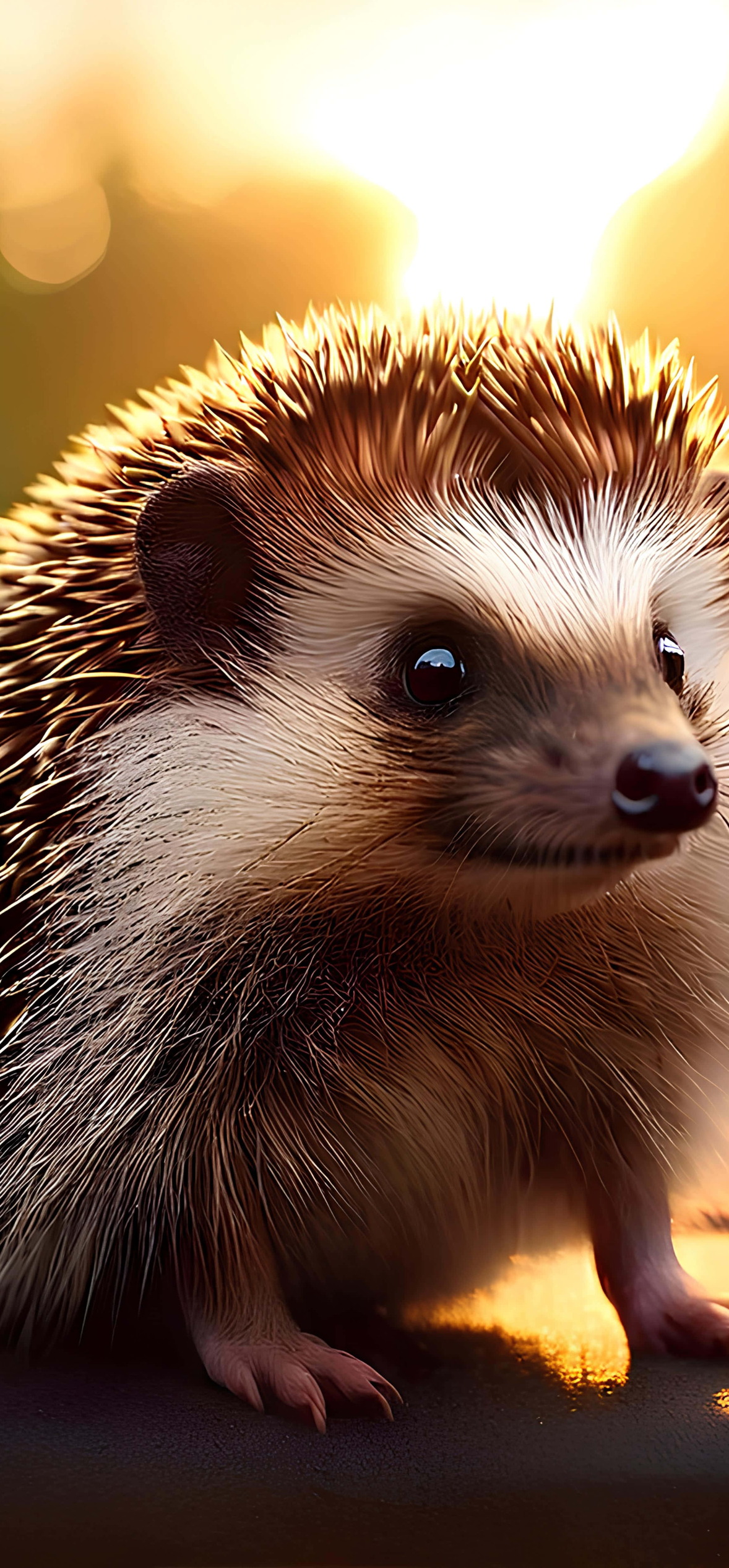 Hedgehog In Golden Sunset Light – Ultra HD iPhone 18 Nature Wallpapers